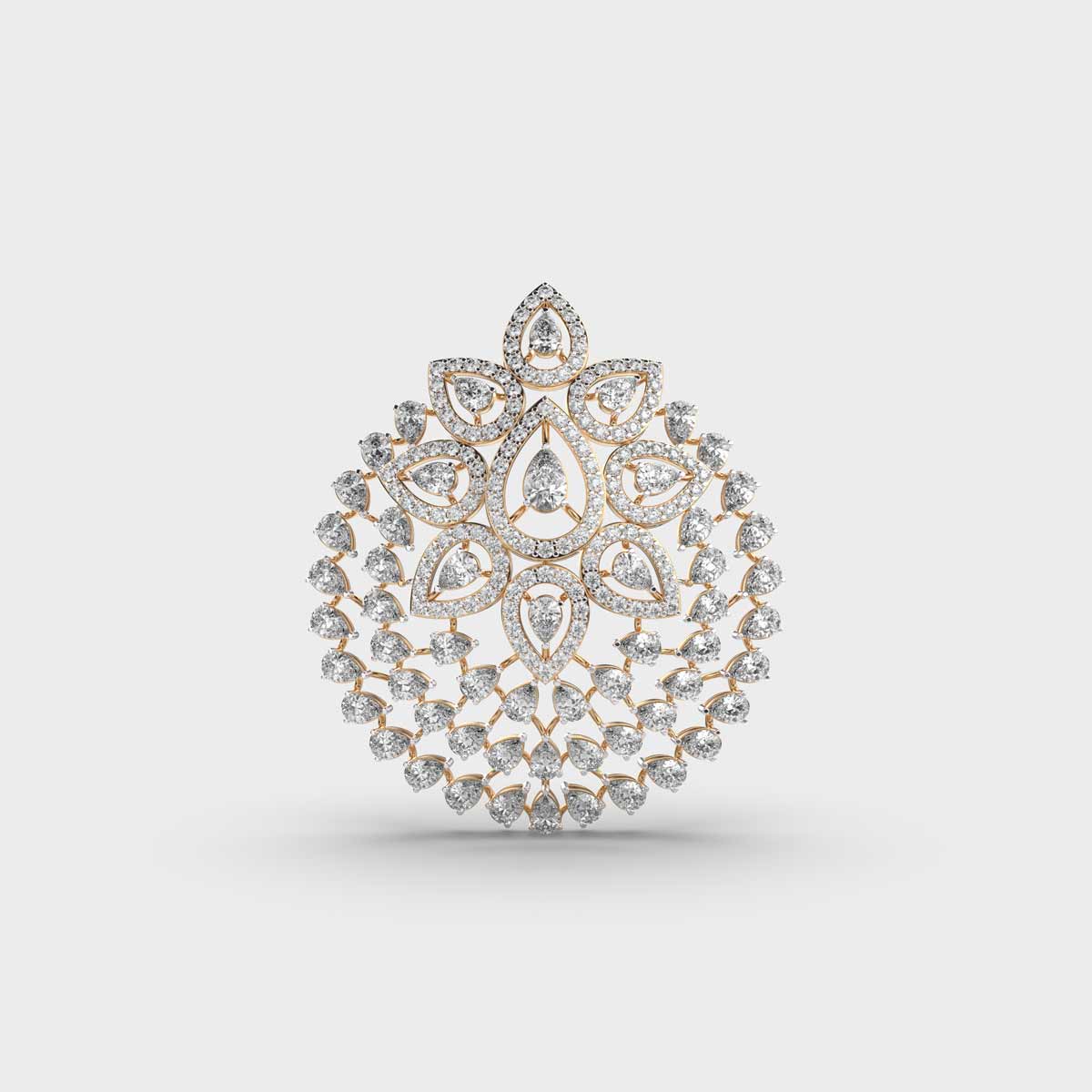 Regal Royalty Diamond Encrusted Pendant without Chain