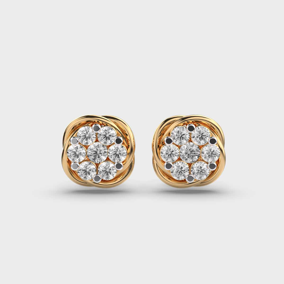 Fascinating Flora Diamond Studs