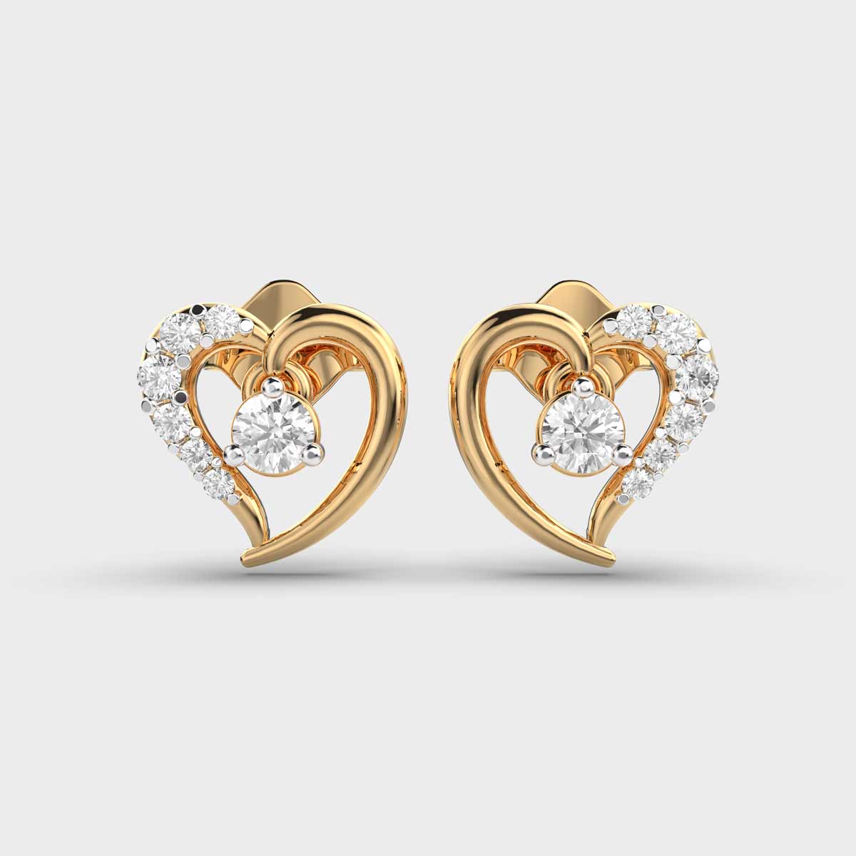 Regal Hearts Diamond Earstuds