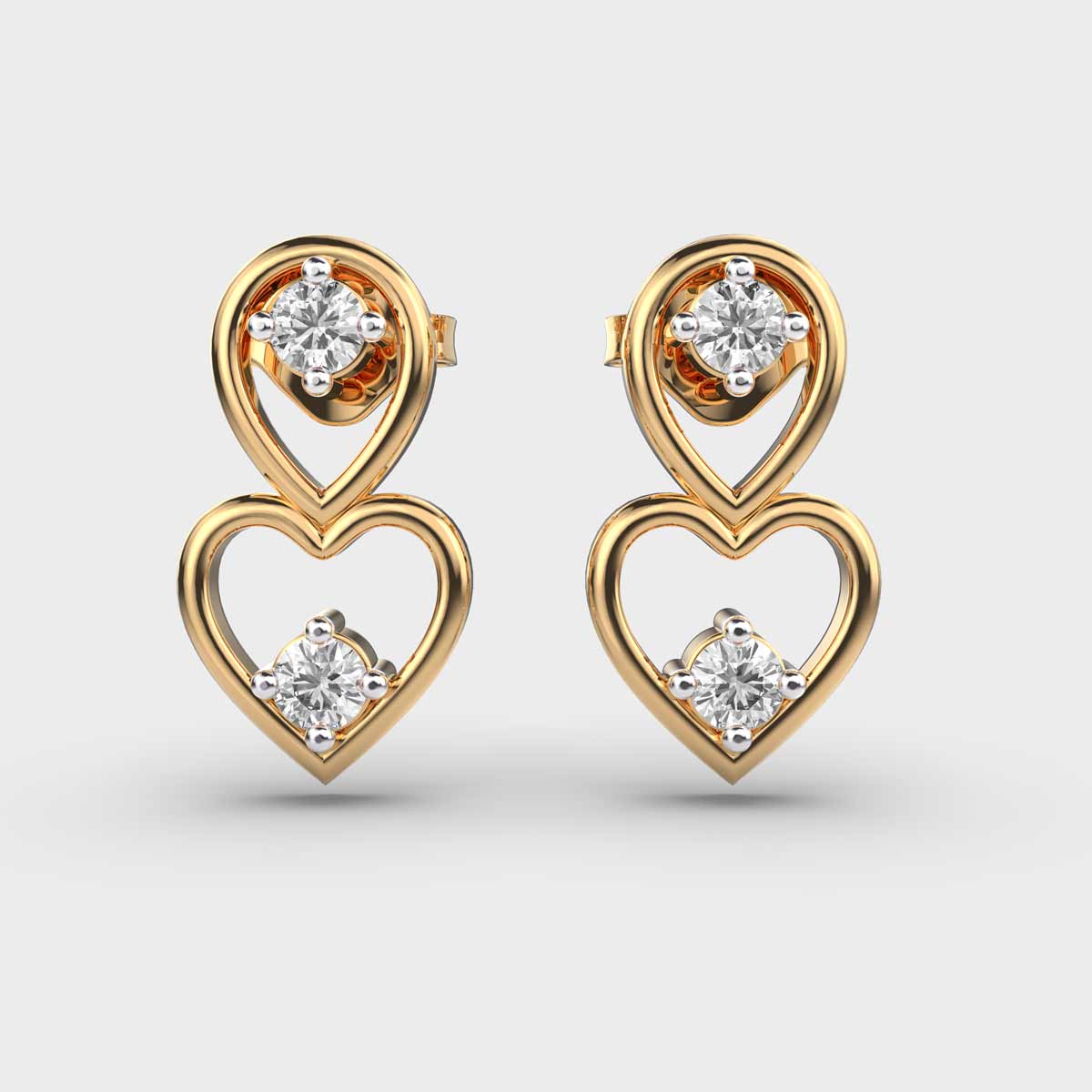 Duo Hearty Affair Diamond Earring