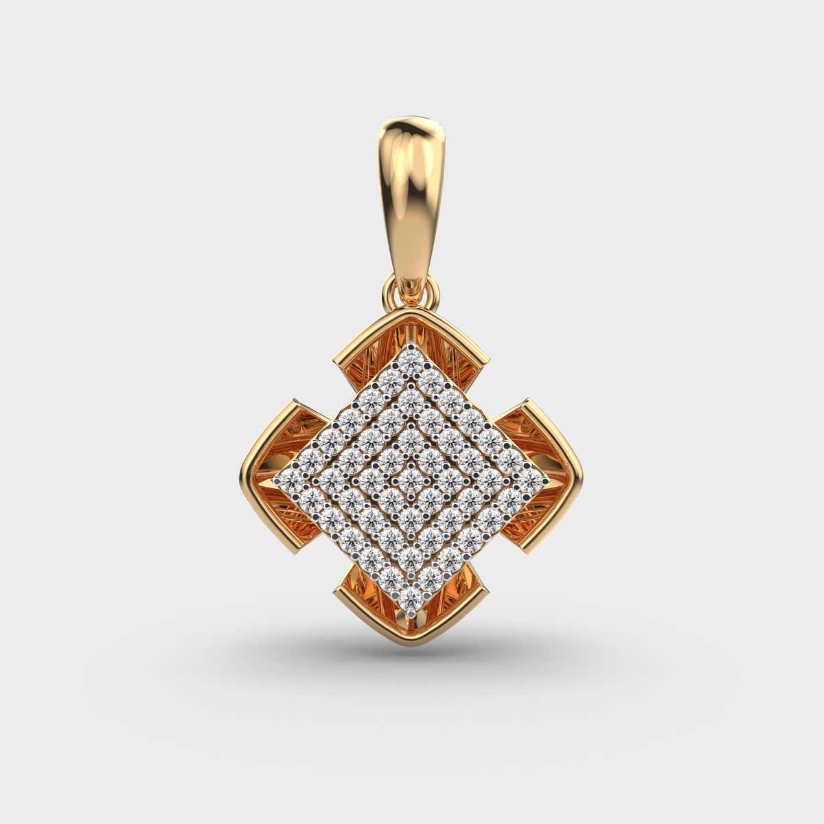 Dazzling Diva Encrusted Diamond Pendant without Chain