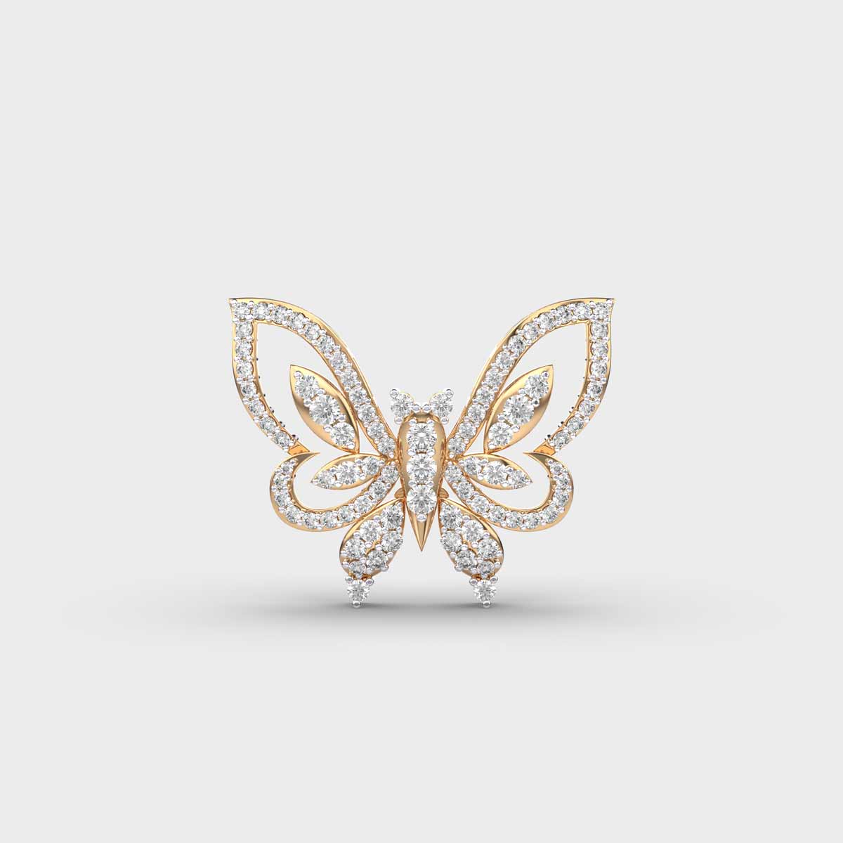 Whisperwing Diamond Butterfly Pendant without Chain
