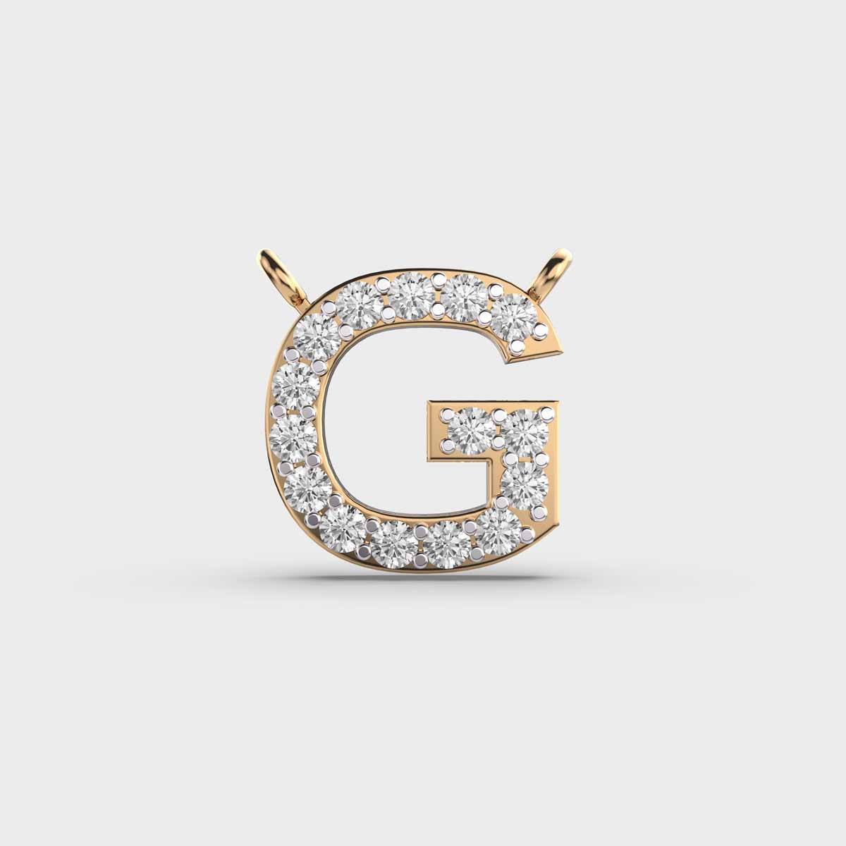 Gleeful 'G' Diamond Pendant Without Chain
