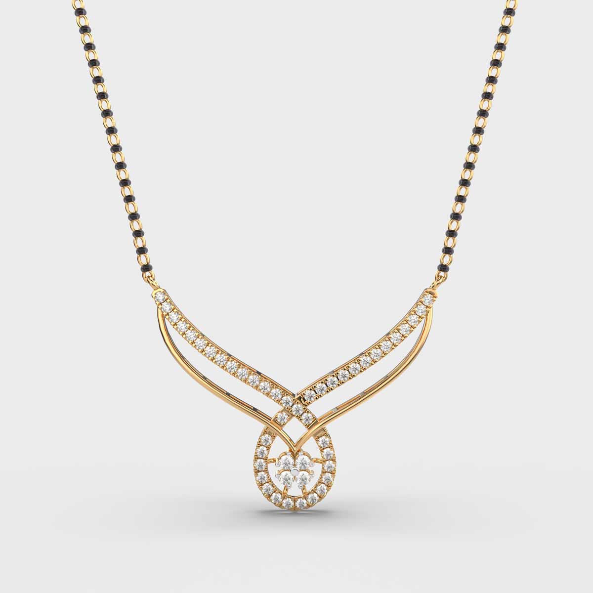 Flora in a Drop Mangalsutra Pendant without Chain