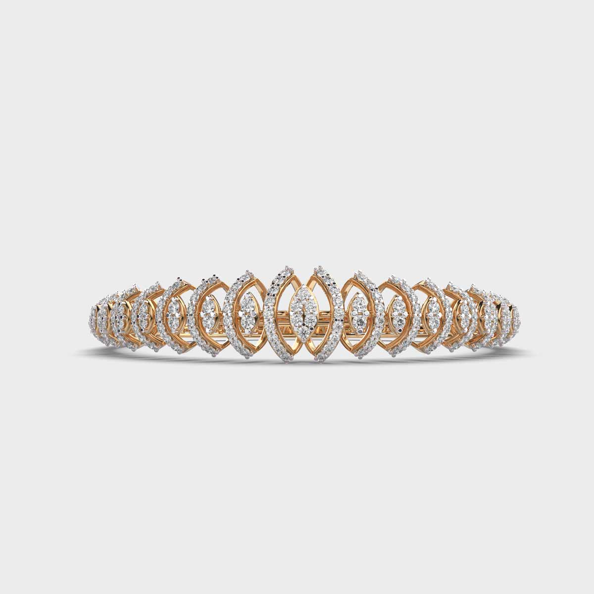Gleaming Ecstasy Round Diamond Bracelet