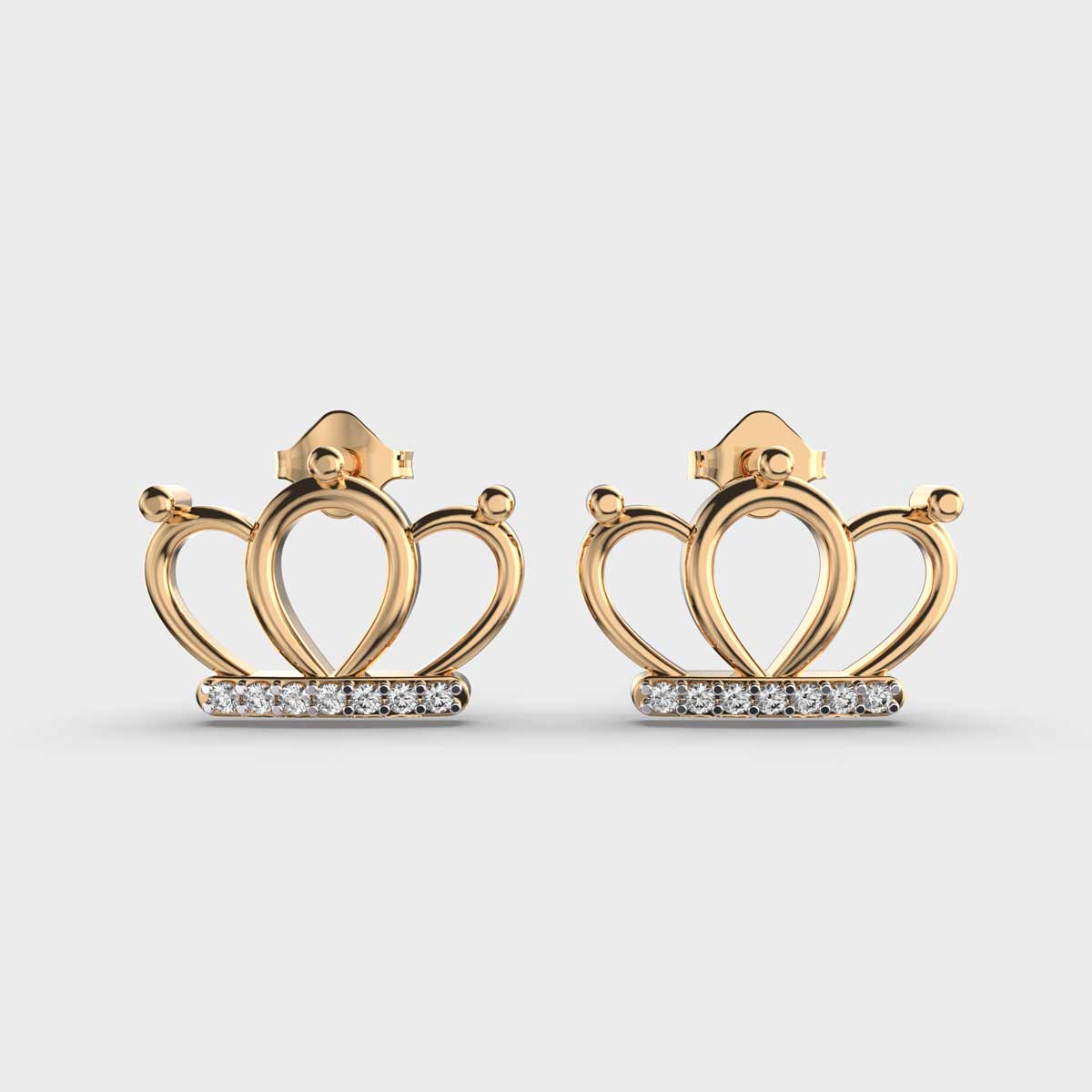 Royal Crown Diamond Earstuds for Kids