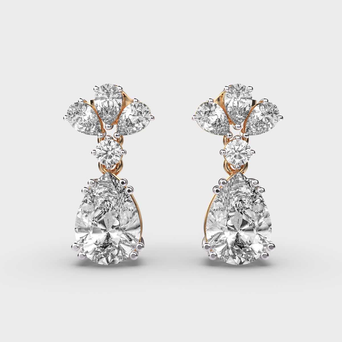 Victoria's Pear Diamond Dangler Earrings