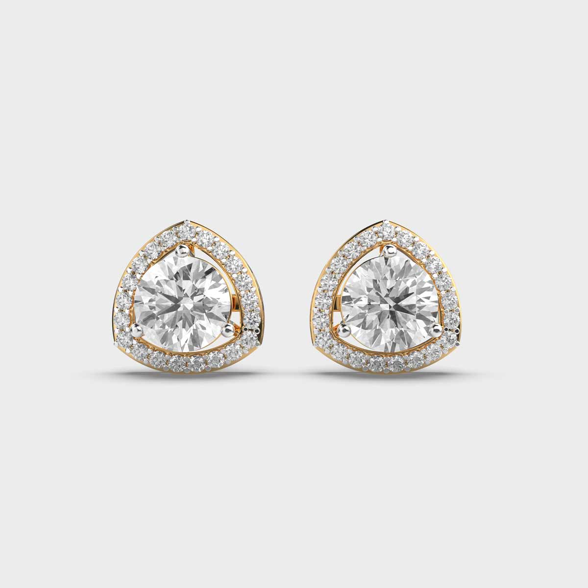 Solitaires in Reuleaux Diamond Stud Earrings