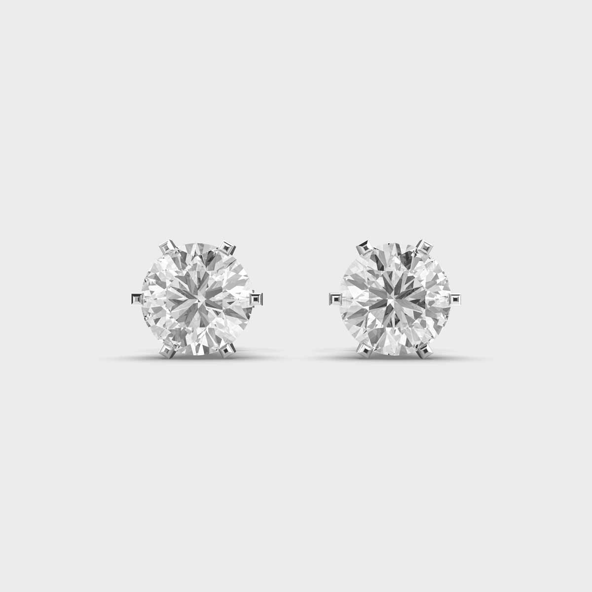 Twilight Spark Round Diamond Studs