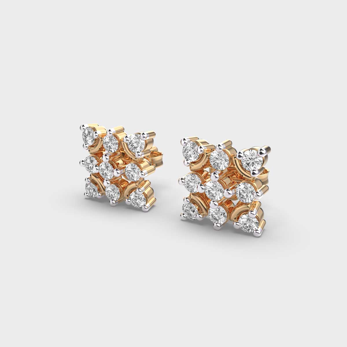 Novem Quad Diamond Earstuds