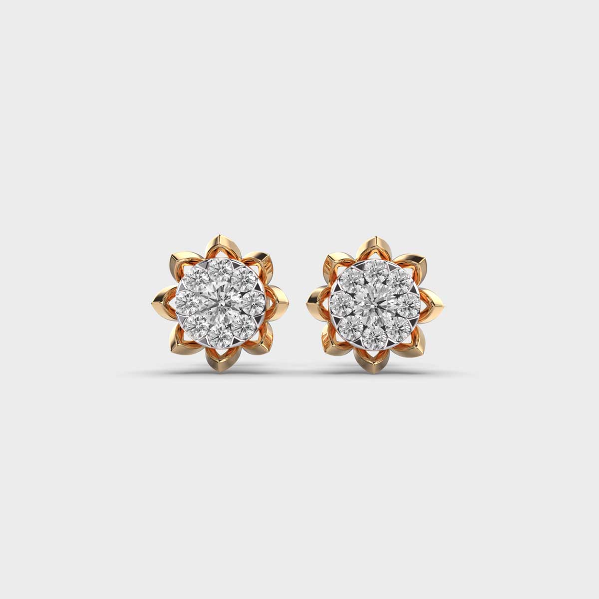 Blooming Love Diamond Encrusted Earstuds