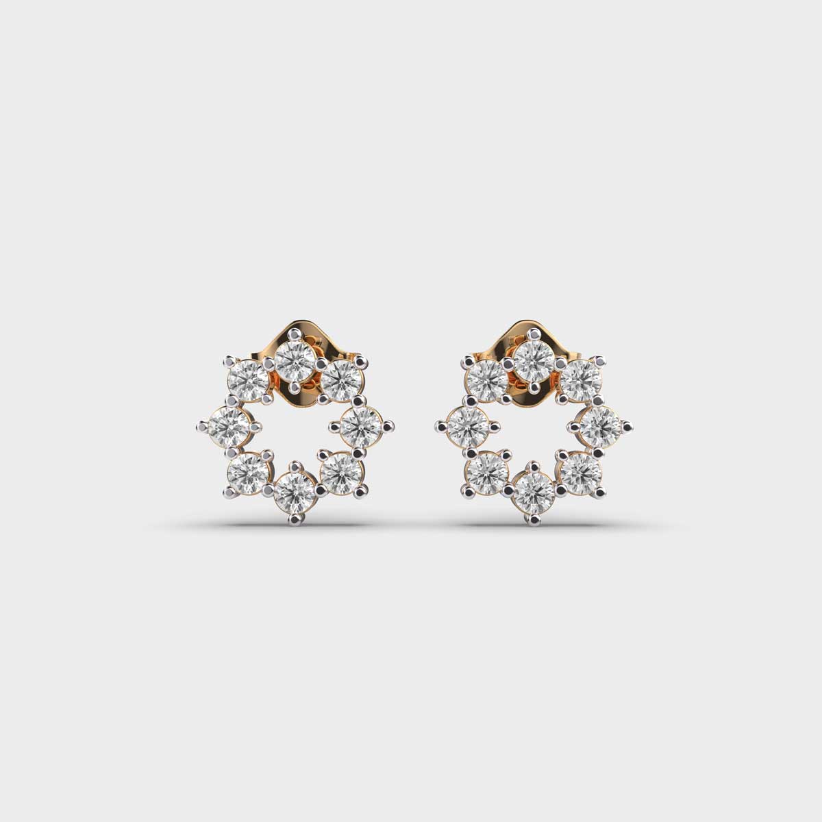 Blazing Starburst Diamond Earstuds
