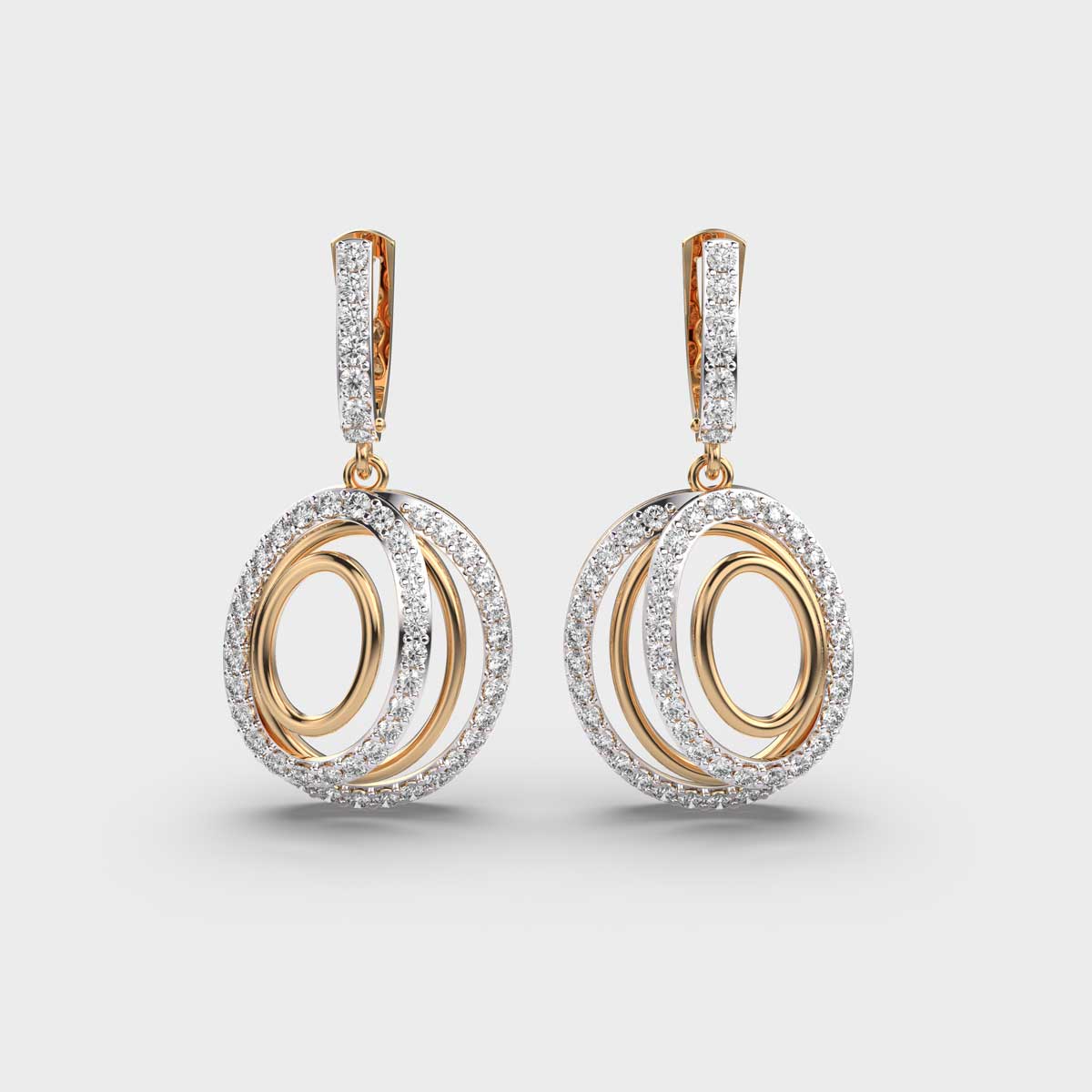 Circle In A Charm Diamond Earrings