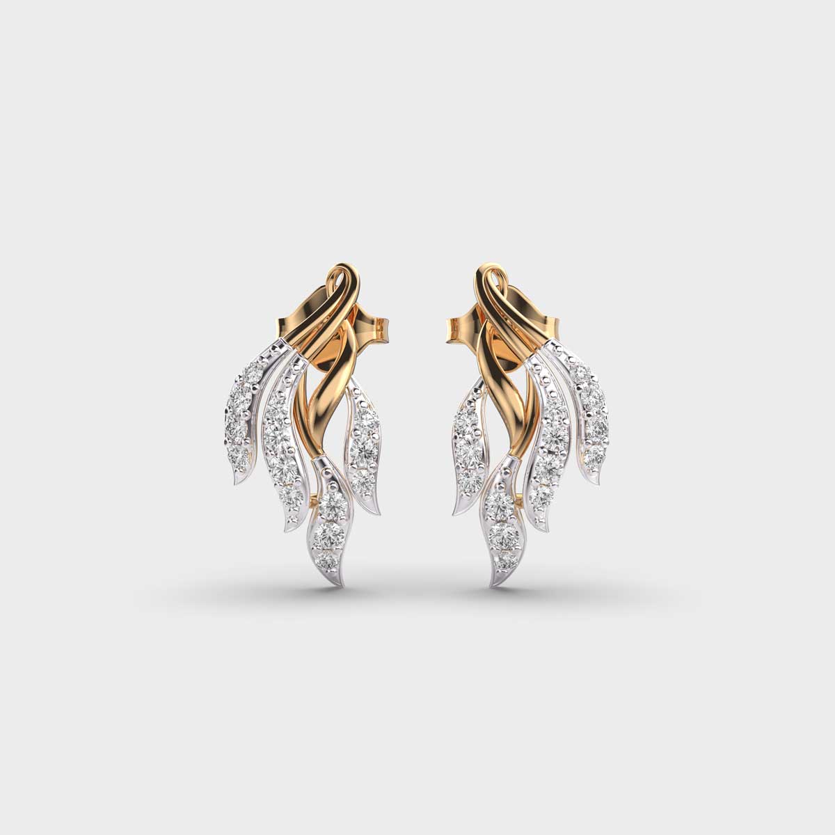 Briget Ribbon Knot Diamond Earrings