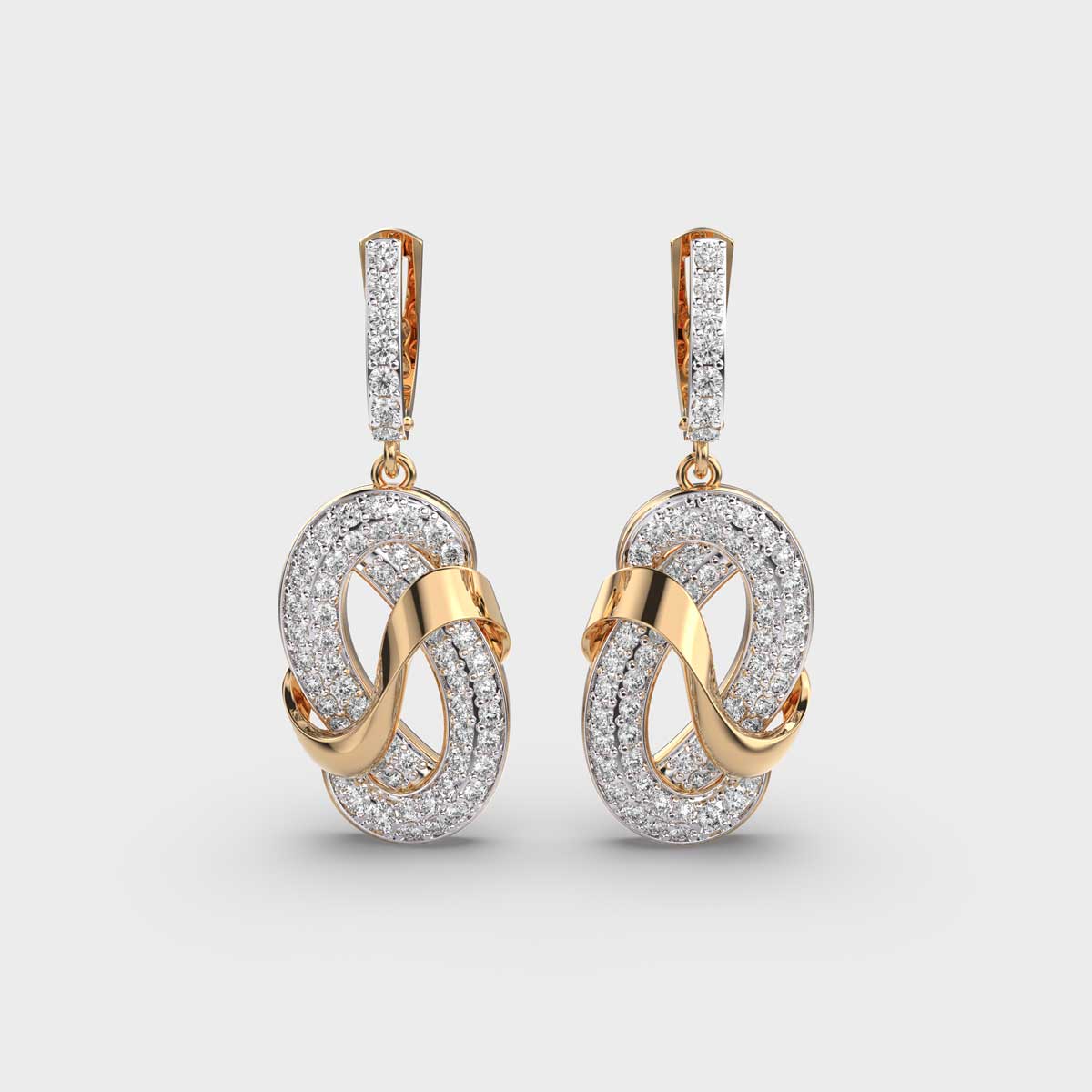 Enchanting Twist Turn Diamond Earrings