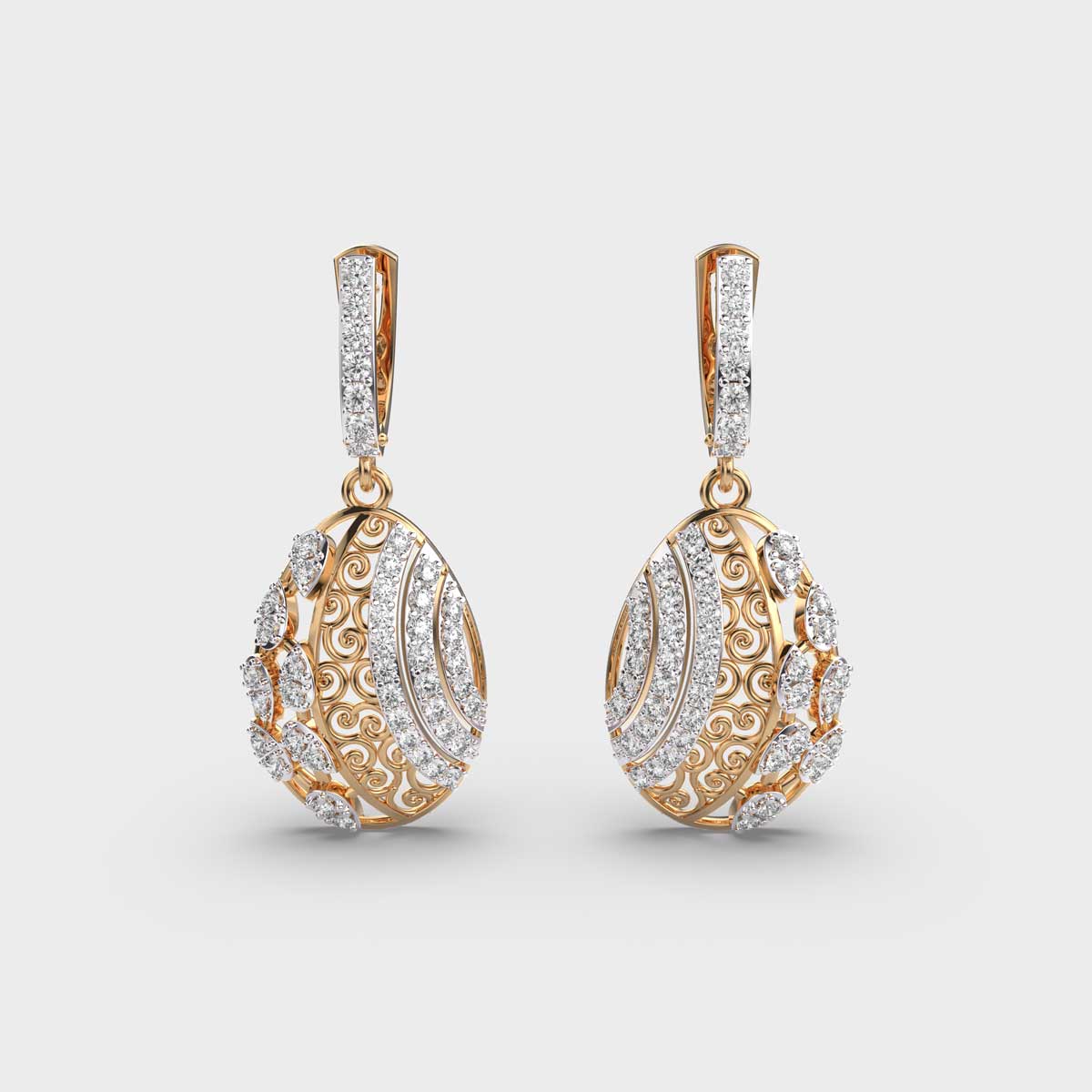Very Delicate Dew Drops Diamond Earrings