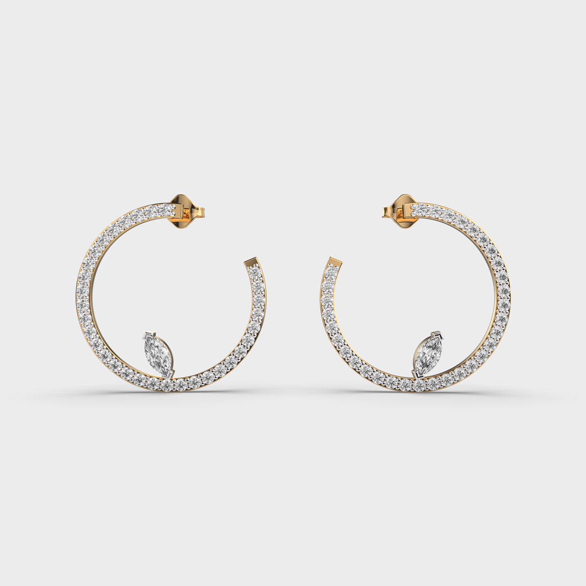 Light All The Way Diamond Ear Hoops