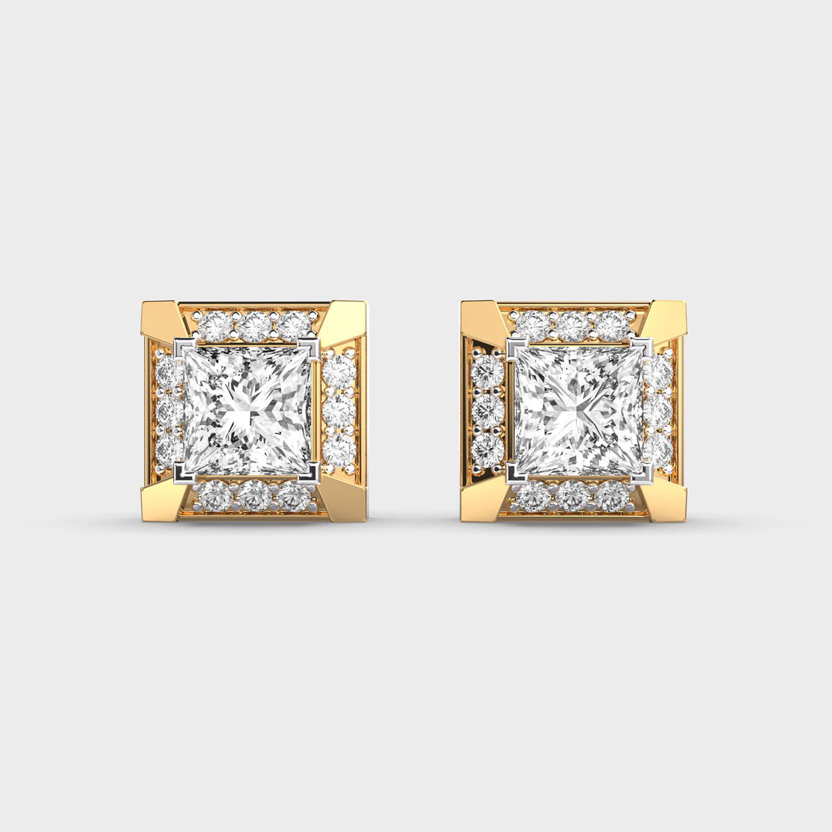 Chic Is Trendy Diamond Square Ear Studs