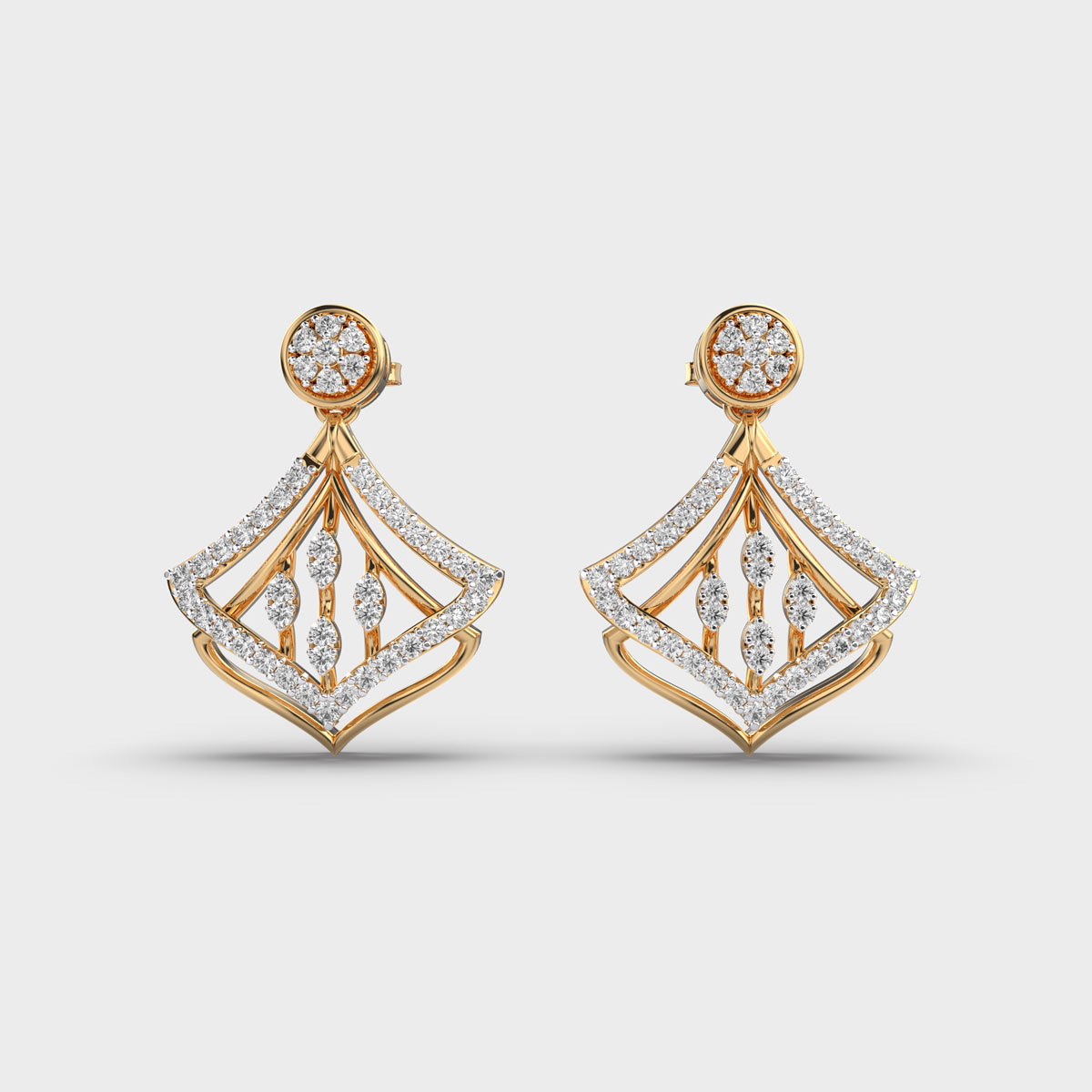 Stunning Pretty Bow Diamond Earrings