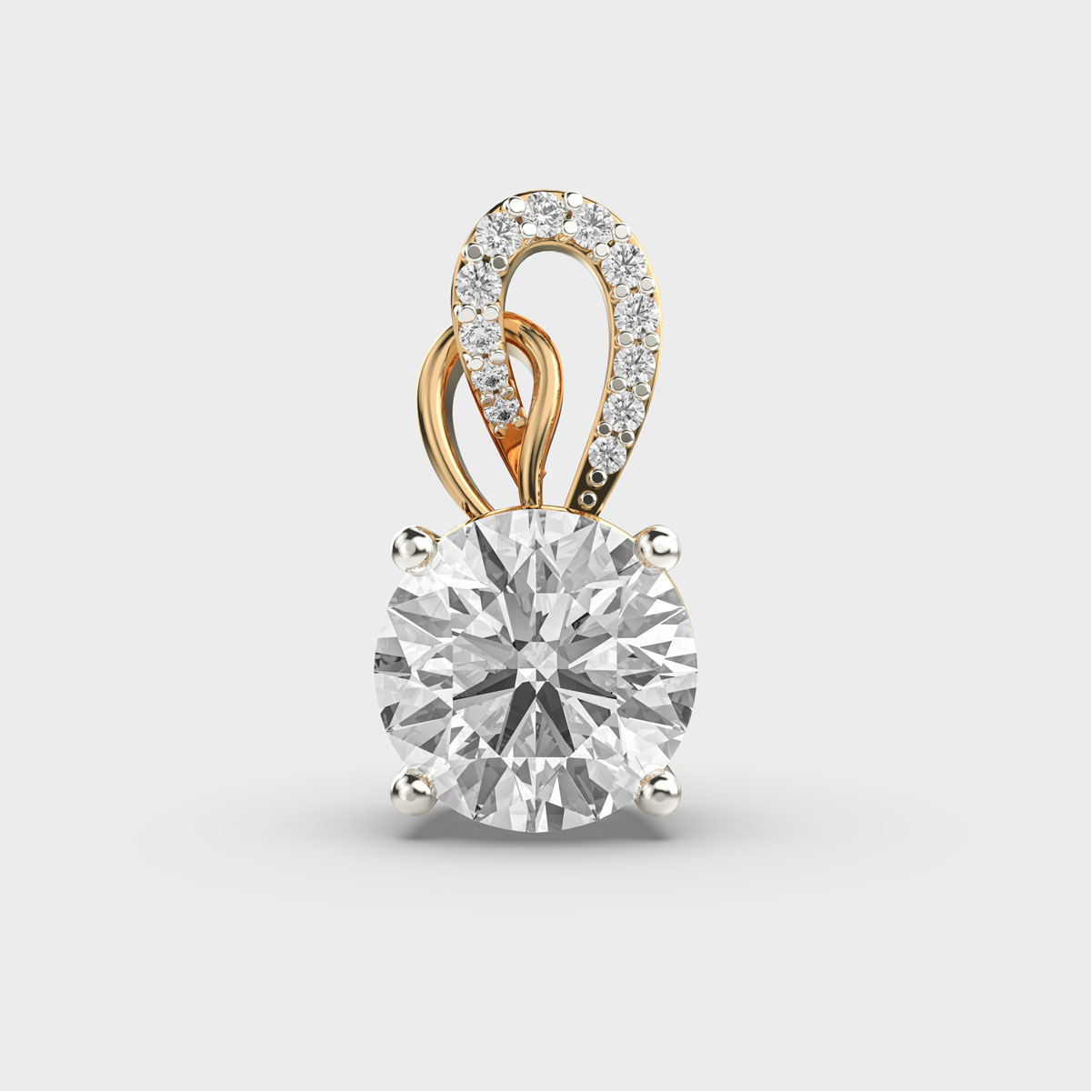 Shimmering Verda Solitaire Pendant (Without Chain)