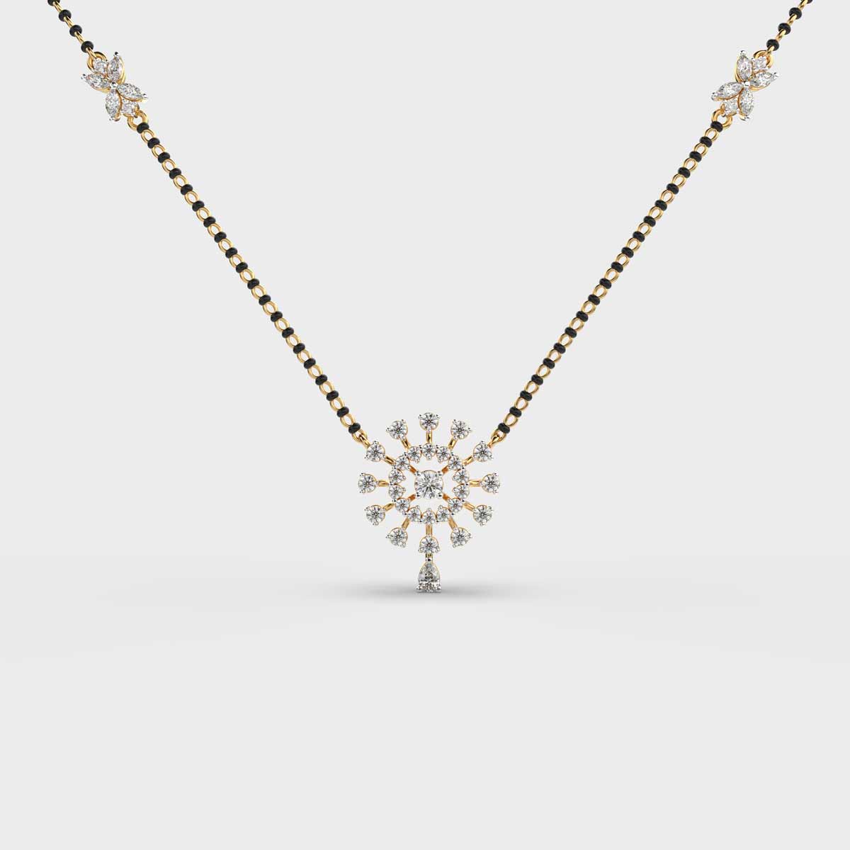 Infine Sunray Beaded Mangalsutra With Chain