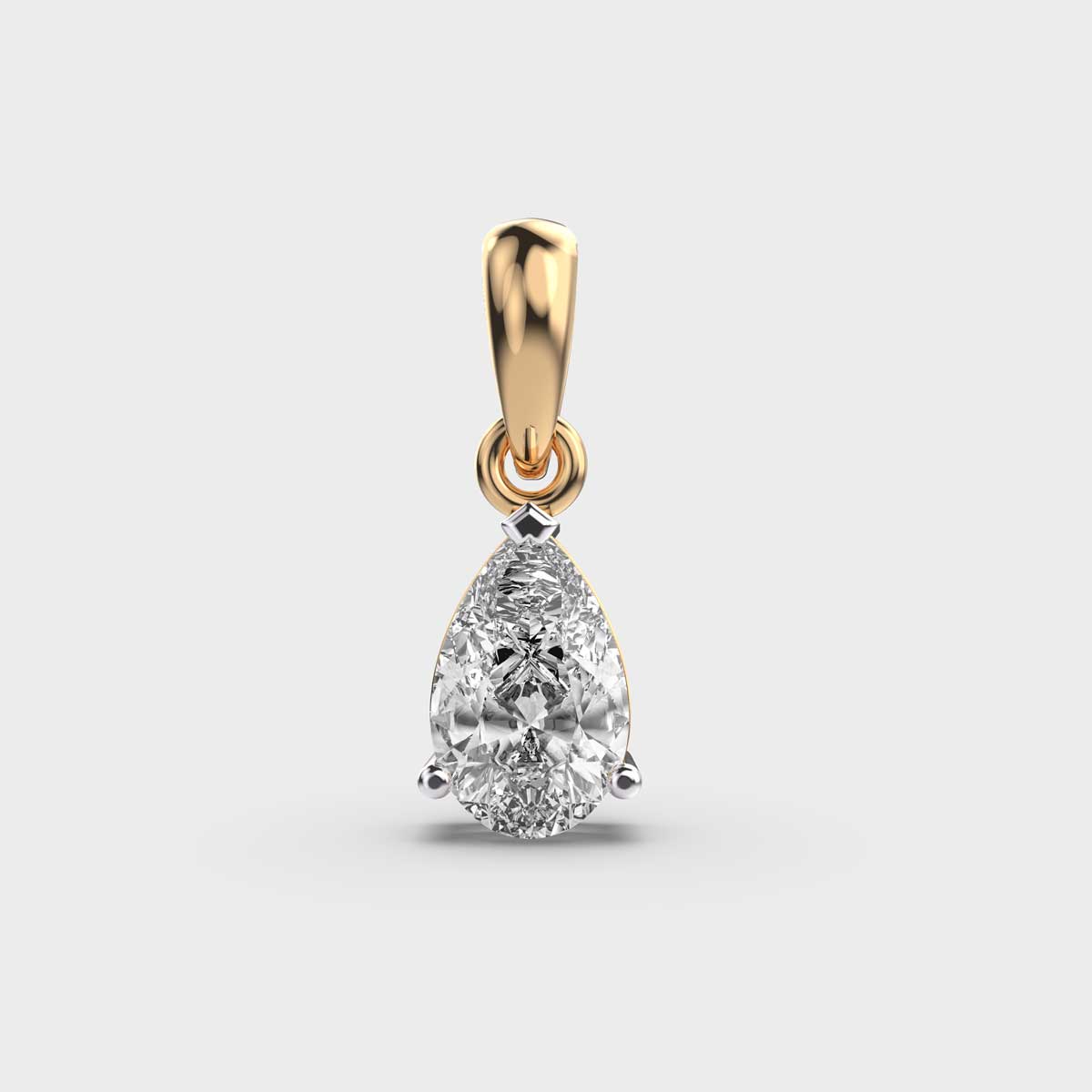 Adore Pear Cut Diamond Droplet Pendant Without Chain