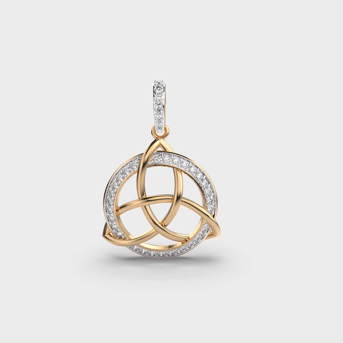 Interwoven Mesh Net Diamond Pendant Without Chain