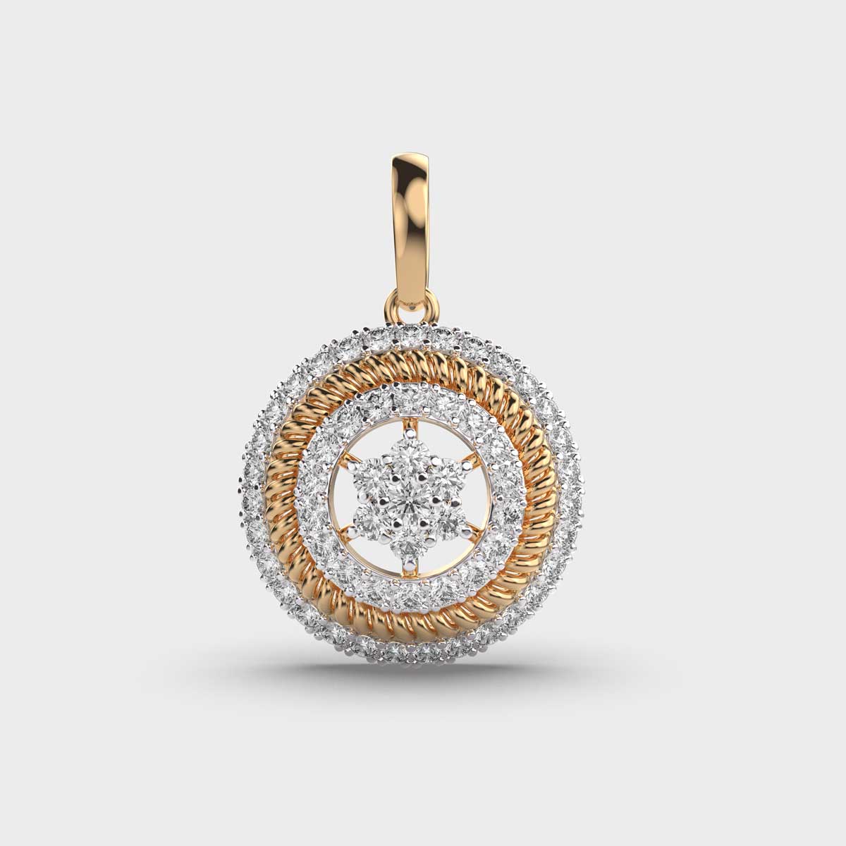 Winter Snowflake Diamond Pendant Without Chain