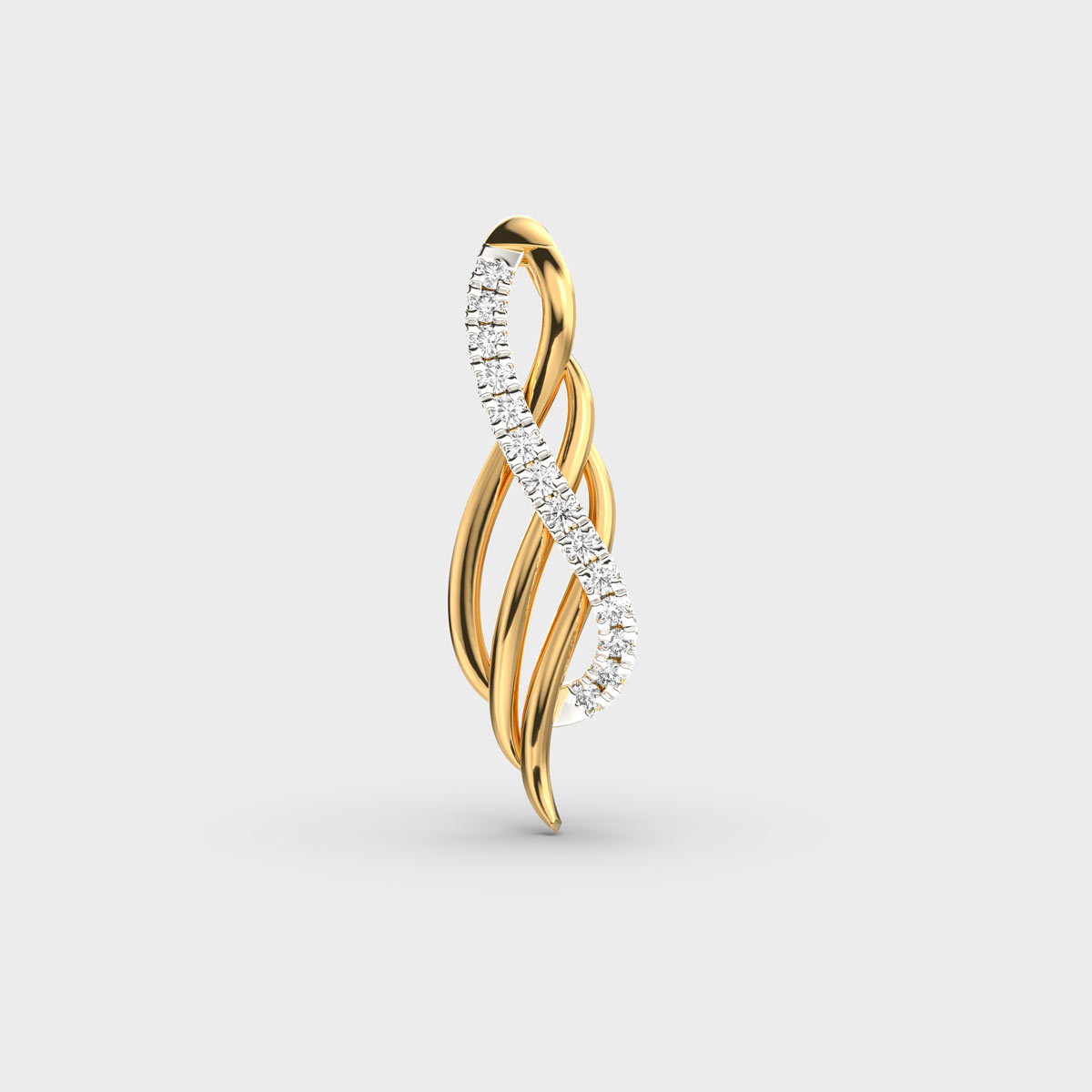 Wavesong Diamond Twist Pendant Without Chain