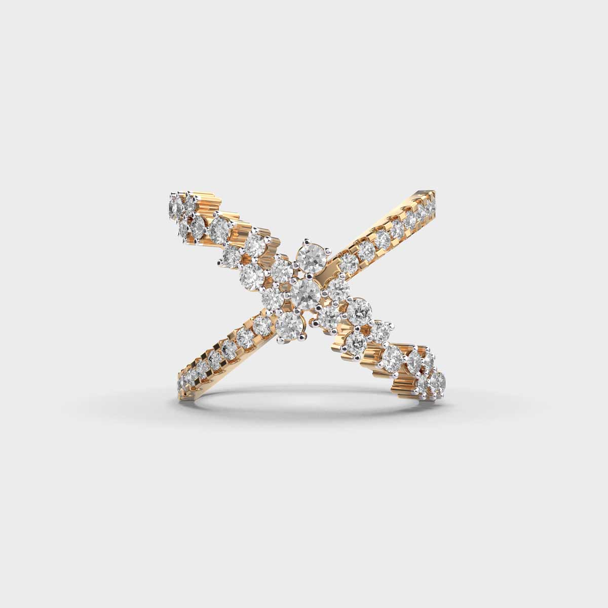 Circle Of Love Criss Cross Diamond Ring