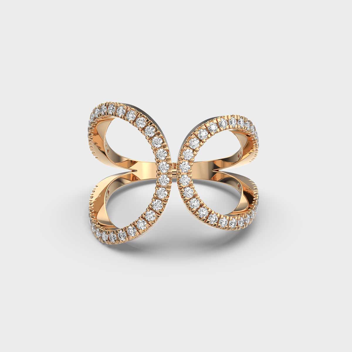 Glorious Curve Statement Diamond Ring