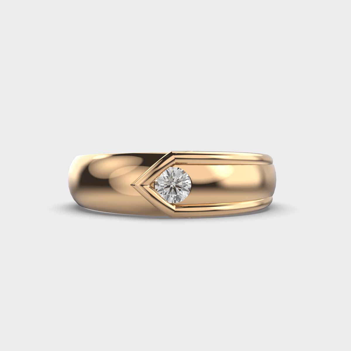 Modern Diamond Men's Band Ring