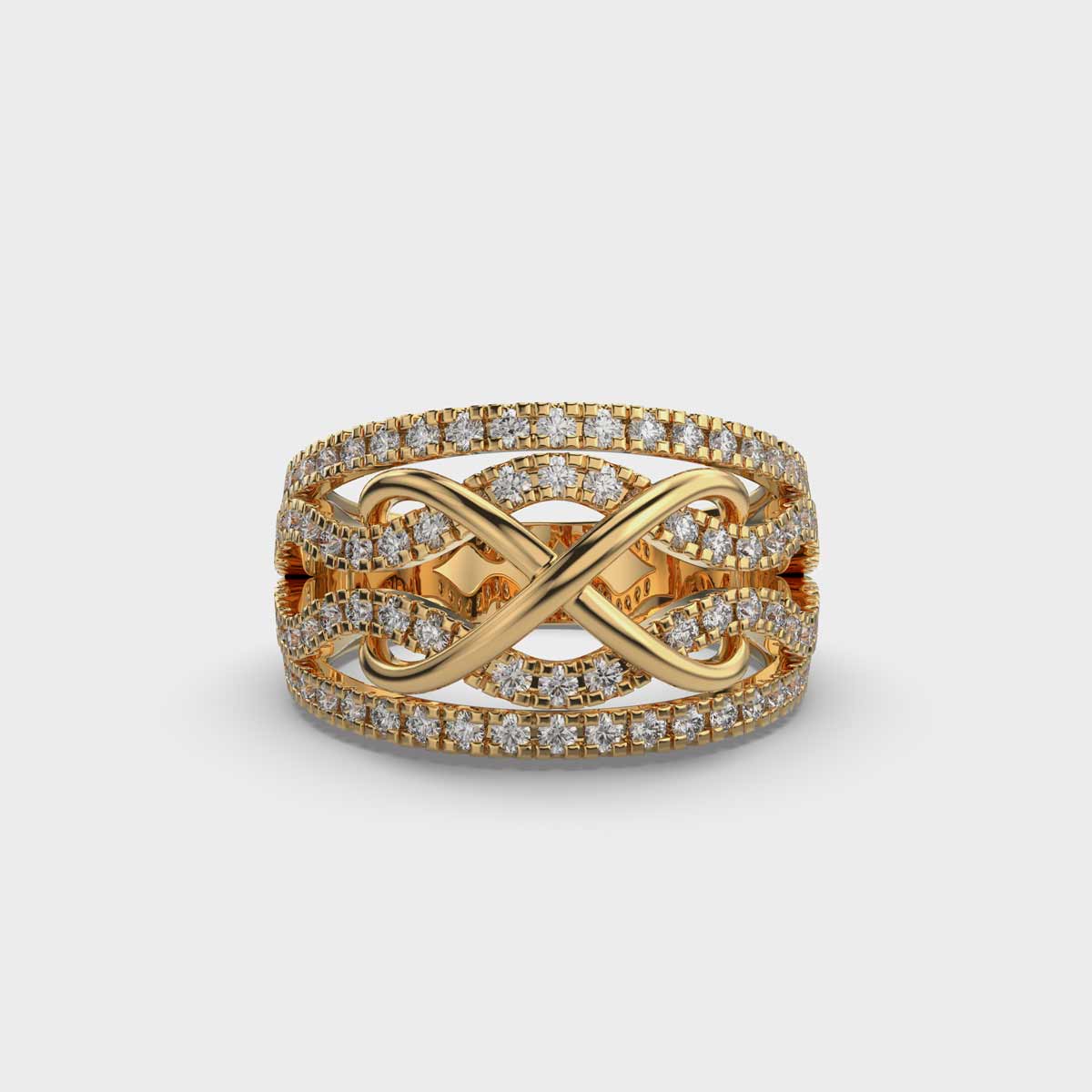 Born Royal Round Cut Diamond Band Ring
