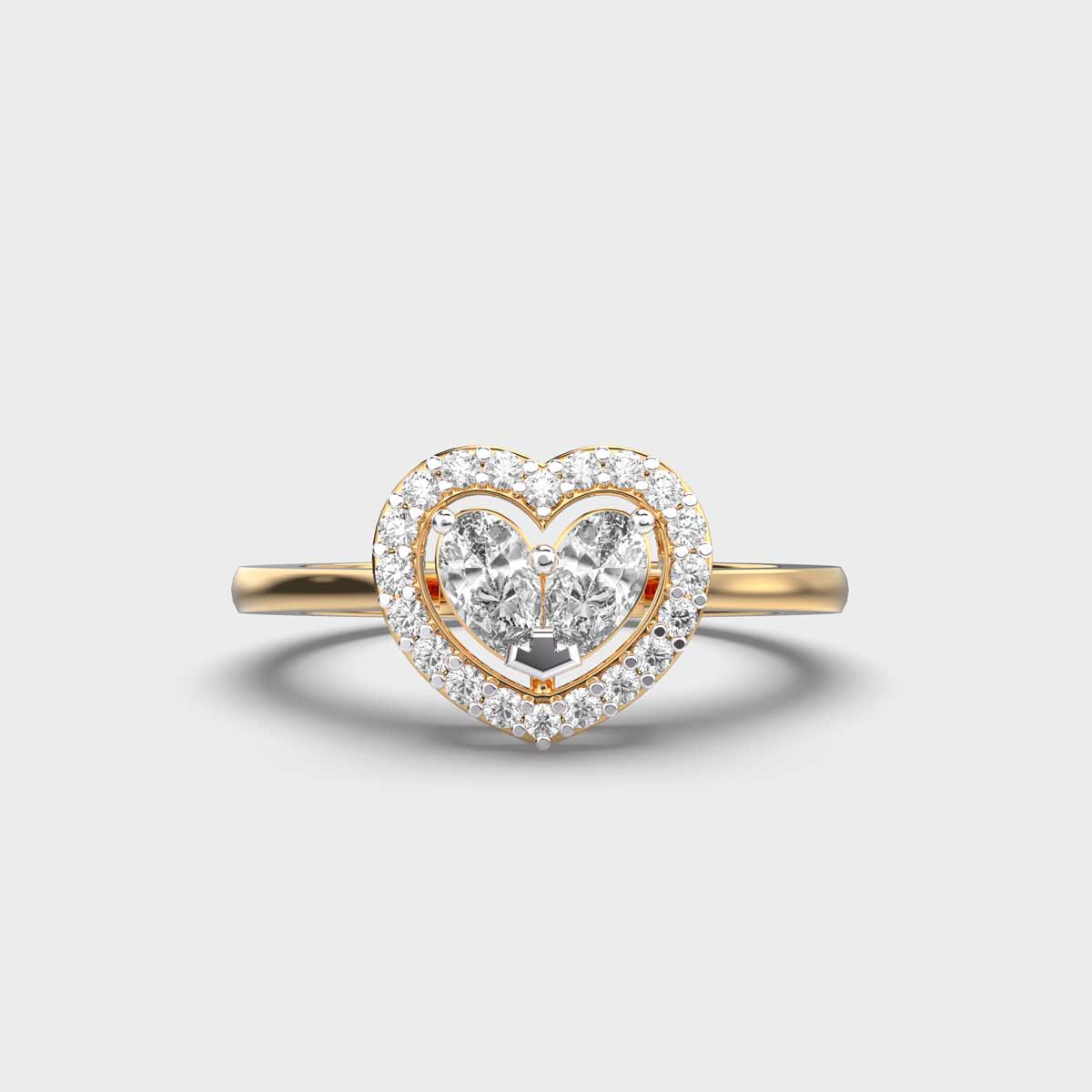 Heart Shaped Diamond in a Halo Ring