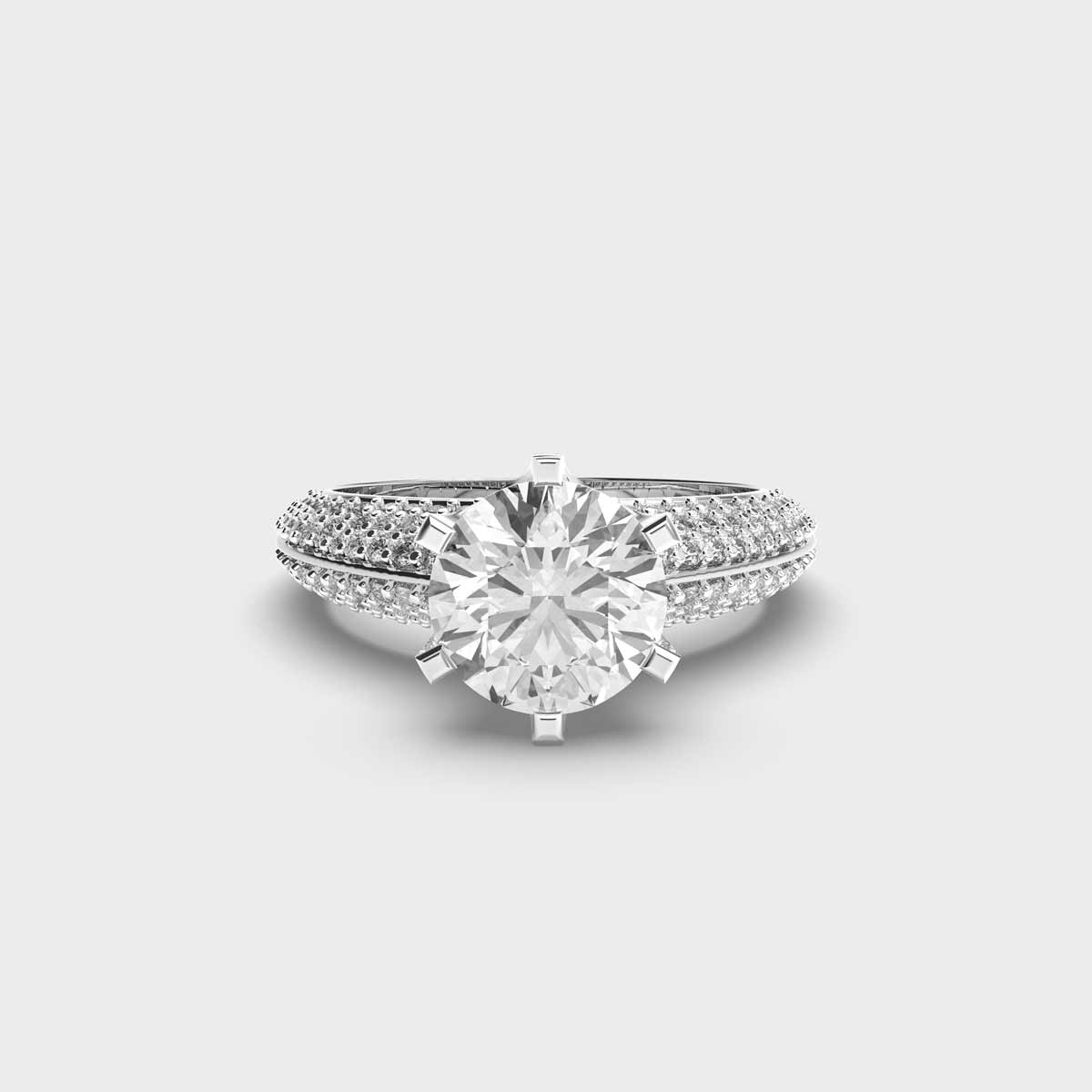 Cluster Promise Diamond With Studded Band