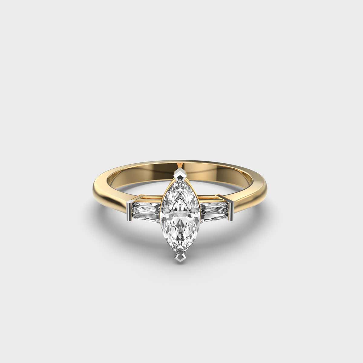 Spendid Marquise Solitaire Diamond Rings