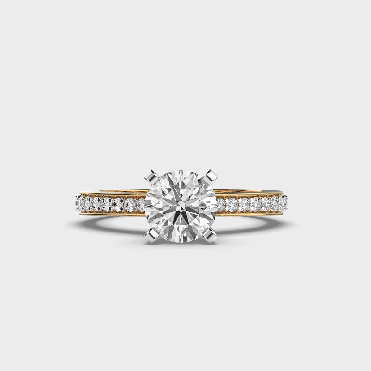 Brilliant Cut Diamond Pave Band Ring