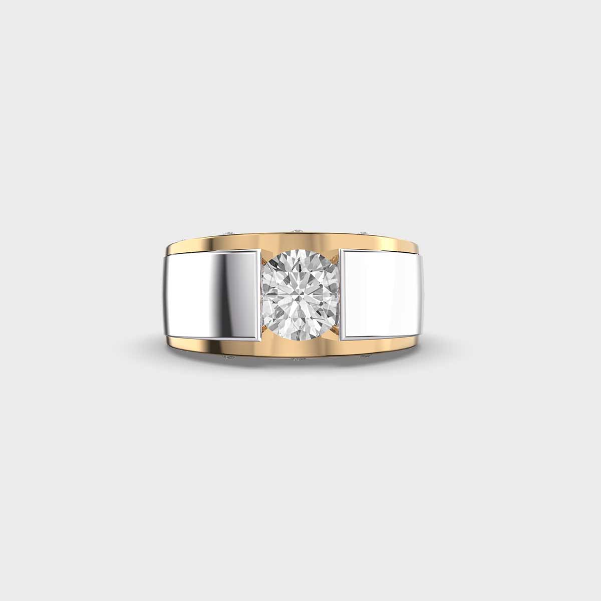 Classic Dual Tone Men's Ring