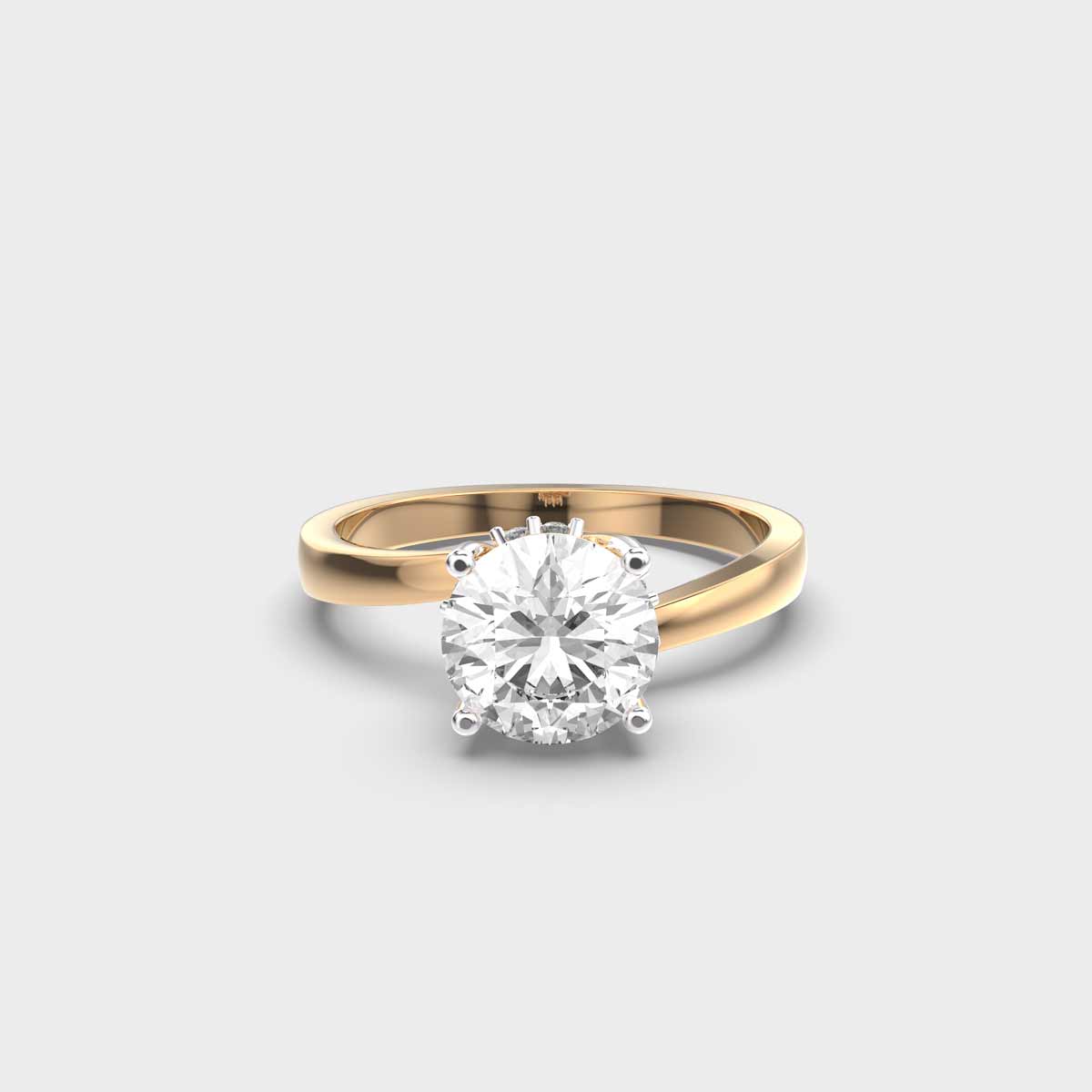 Lovers Happiness Classic Solitaire Diamond Ring