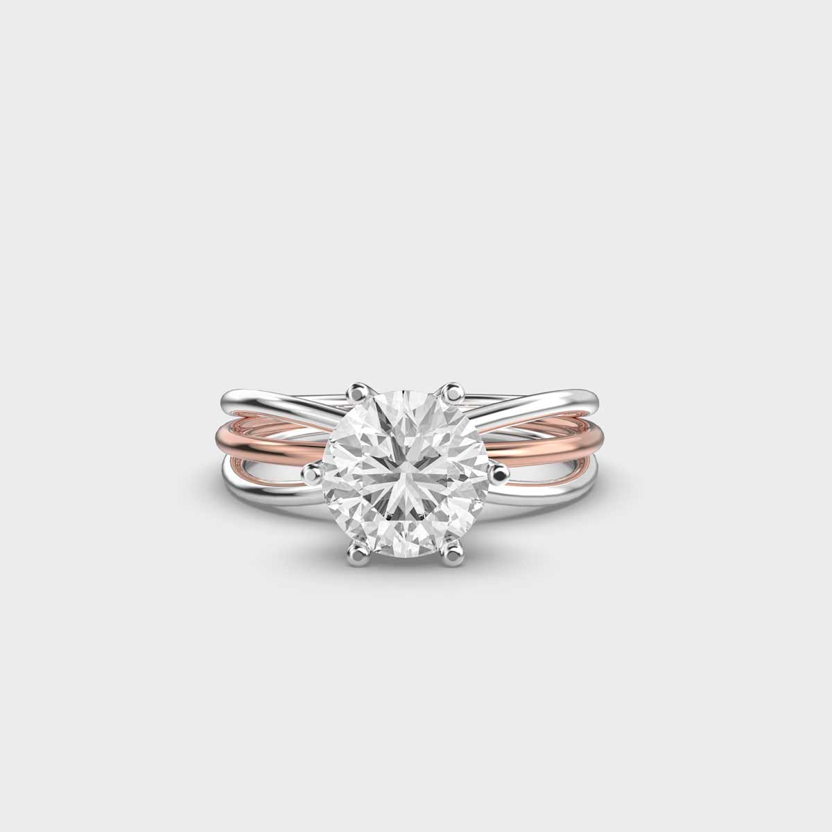 Solitaire Triple Tassel Diamond Ring