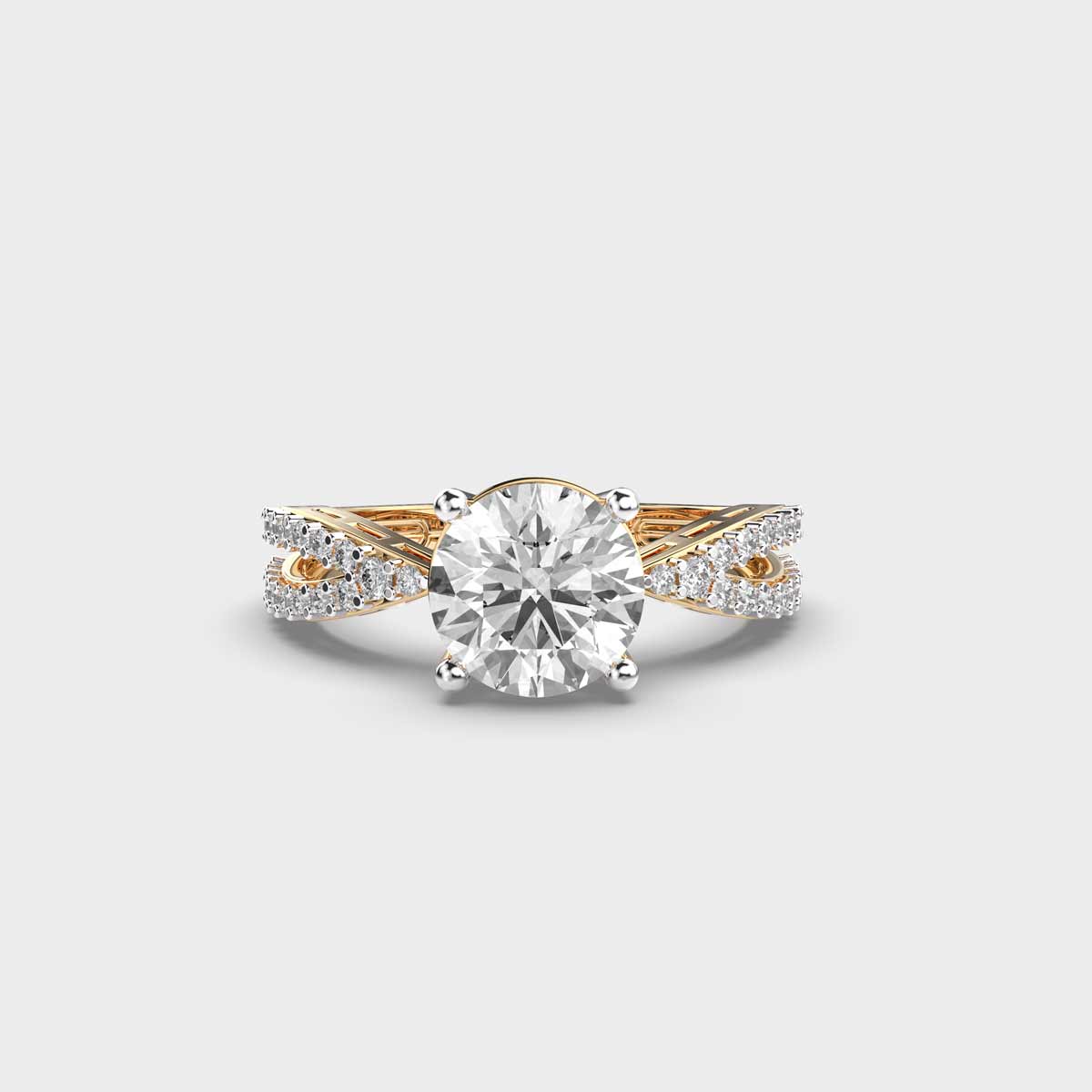 Colluding Paths Diamond Band Ring