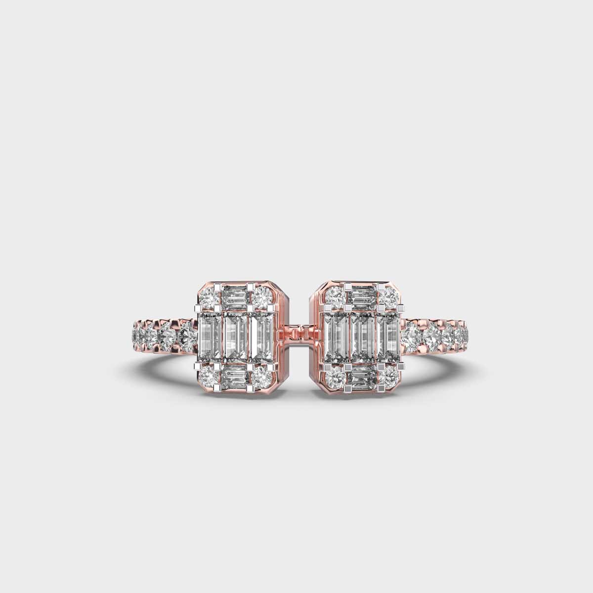 Regal Solitaire Buckles Diamond Ring