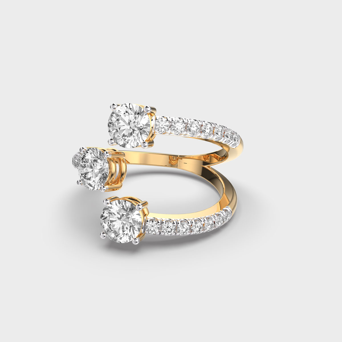 Urban Tendril Circle Diamond Ring