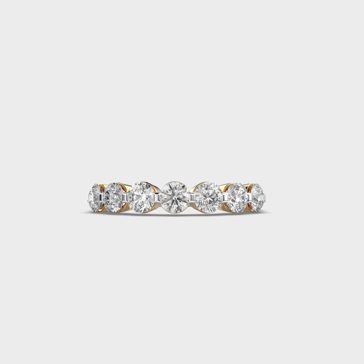 Linear Stackable Dots Diamond Ring