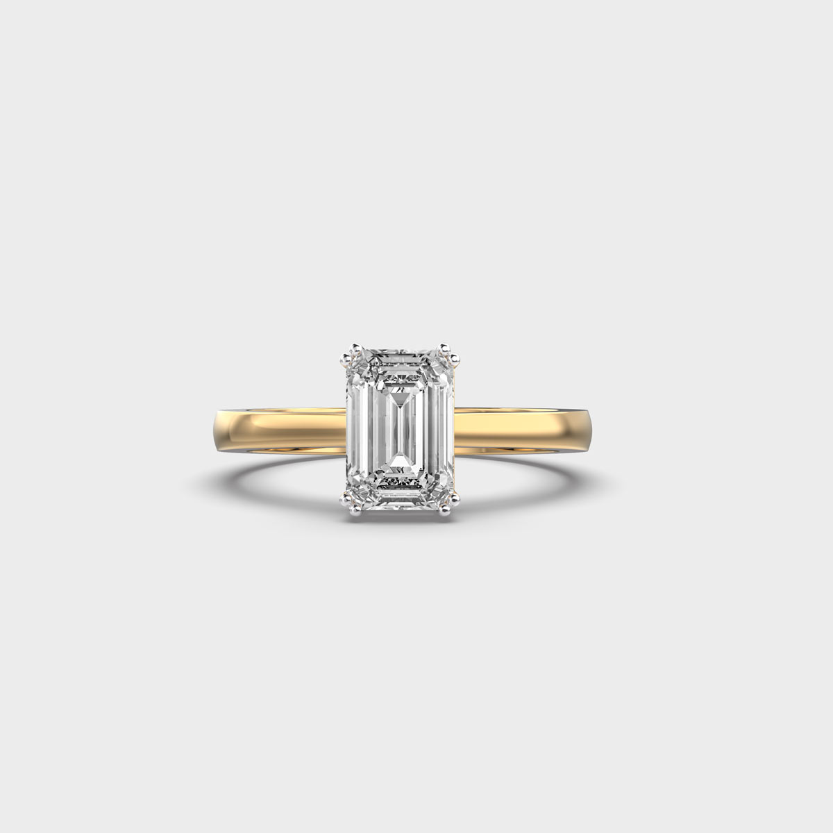 Box Emerald Cut Diamond Ring