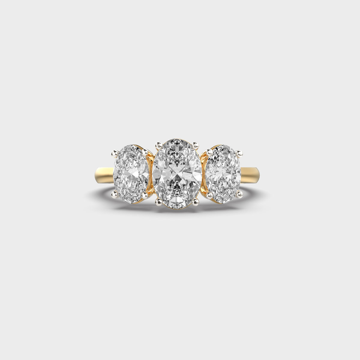 Three Stone Glimmer Diamond Ring