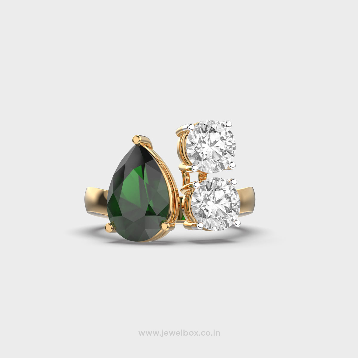 Turkish Princess Green Stone Diamond Ring