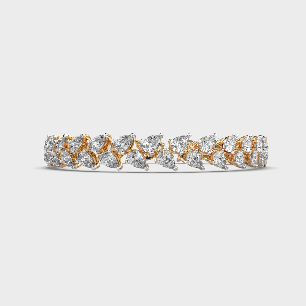 Lush Vine Pear Cut Diamond Bangle