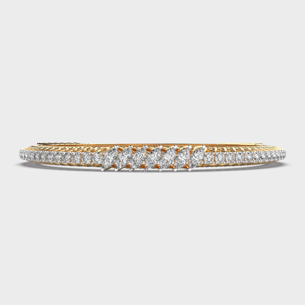 Radiating Girja Round Diamond Bangle