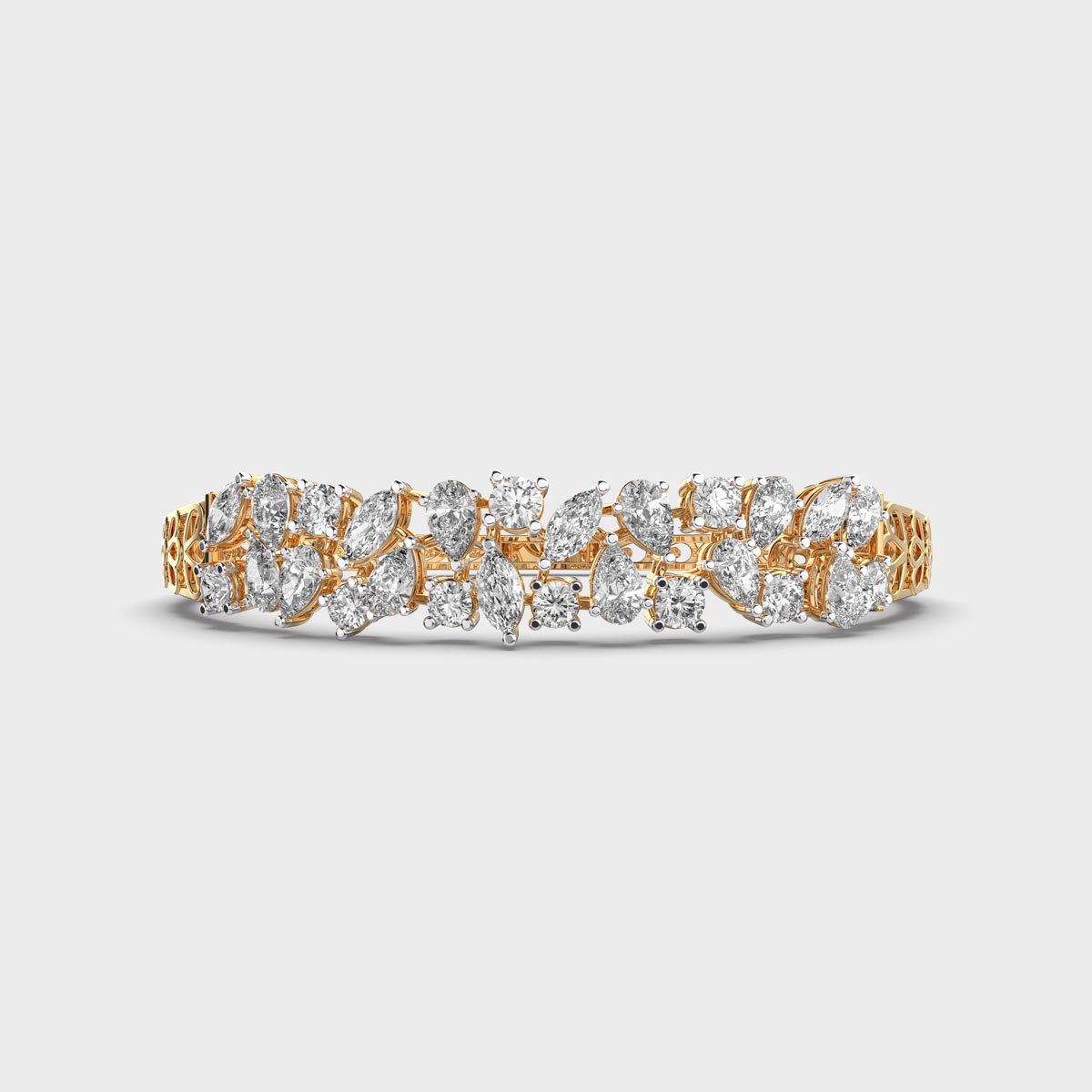 Fairytale Pear Cut Diamond Bangle Bracelet